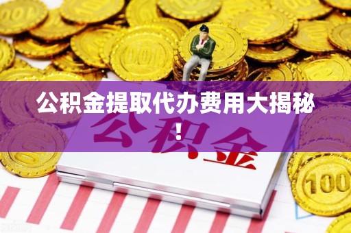 政和公积金提取代办费用大揭秘! 政和公积金提取代办费用大揭秘!